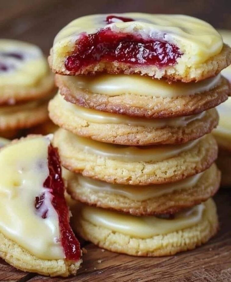 Cookies with Creamy White Chocolate Glaze