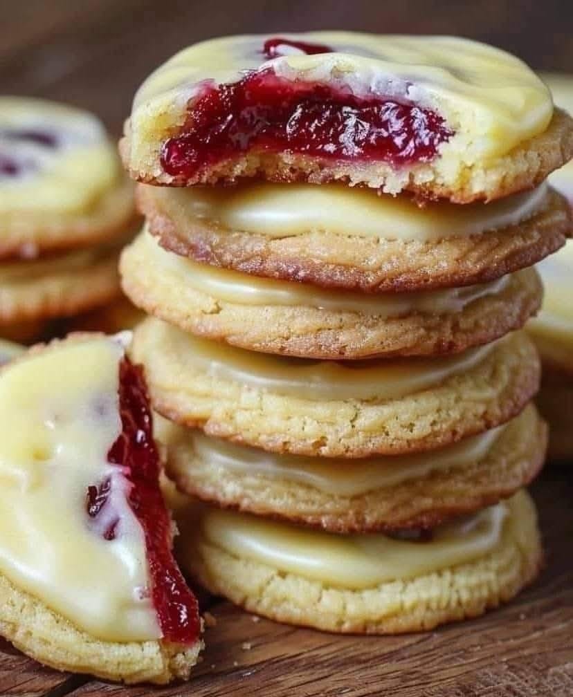 Cookies with Creamy White Chocolate Glaze