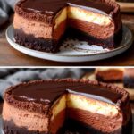 Creamy 3-chocolate pie