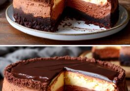 Creamy 3-chocolate pie