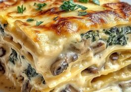 Creamy Spinach & Mushroom Lasagna
