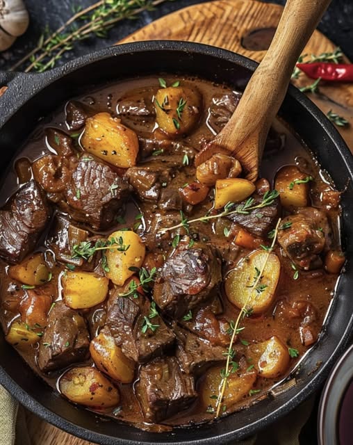 Hearty Homestyle Beef Stew with Root Vegetables