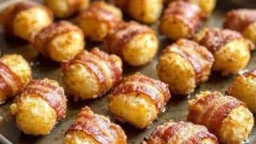 Crispy Bacon Wrapped Potato Bites