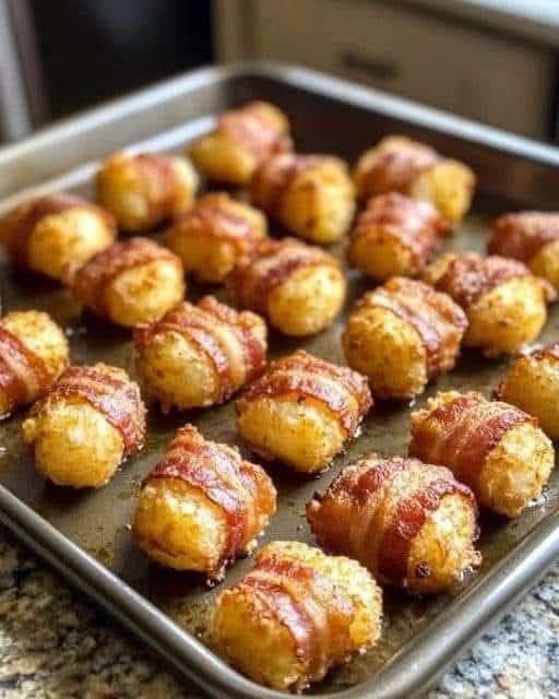 Crispy Bacon Wrapped Potato Bites