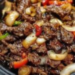 Chinese pepper steak with onions