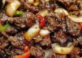 Chinese pepper steak with onions