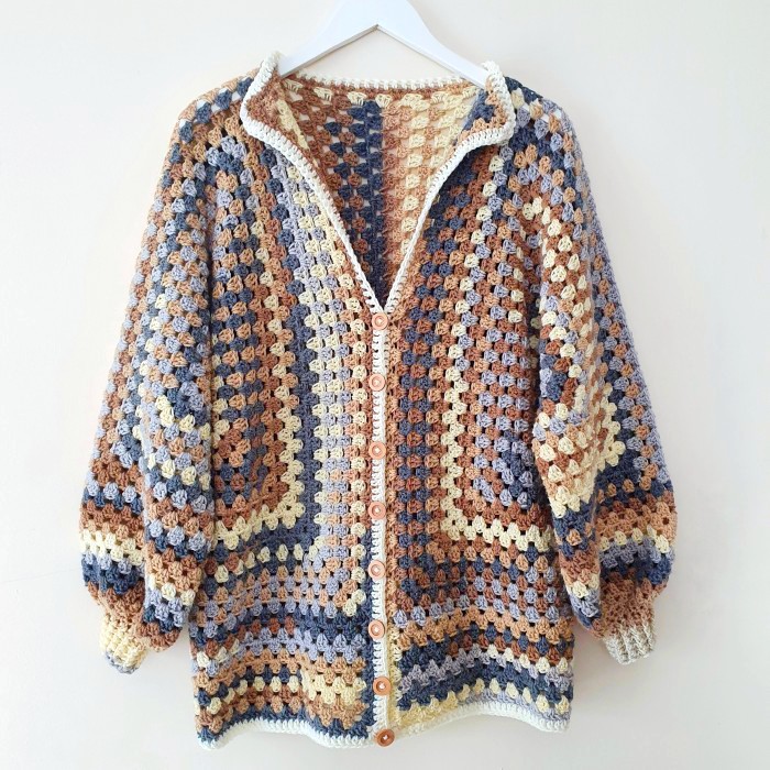 Crochet Hexagon Cardigan Pattern