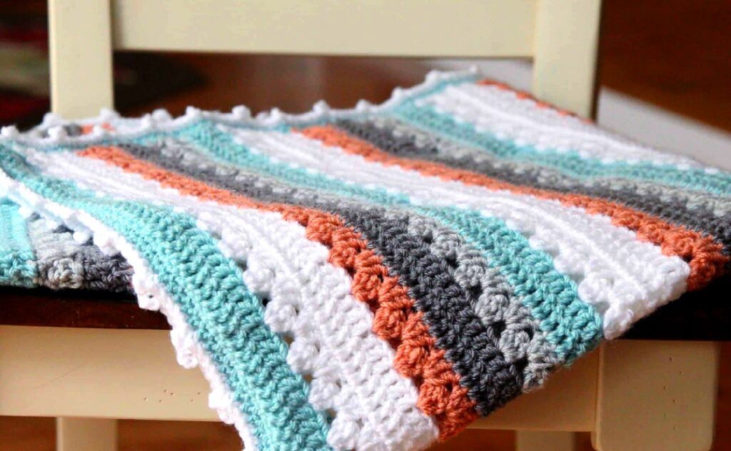 Elegant Heirloom Baby Blanket with Lacy Shell Border